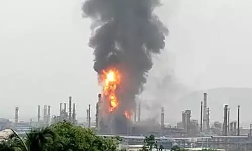 Major Fire Breaks Out At Oil Refinery In Visakhapatnam