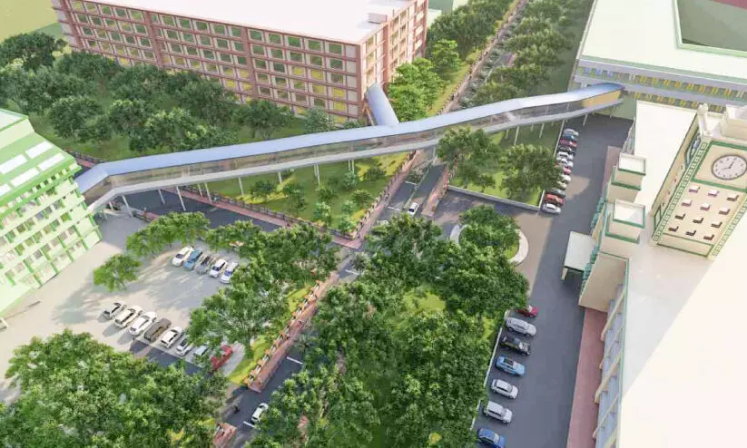 over bridge model in kozhikode med college