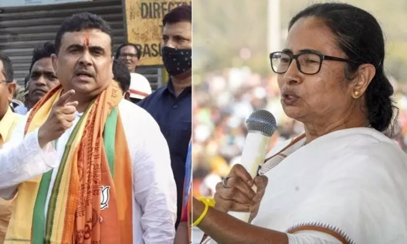 Suvendu Adhikari and Mamata Banerjee