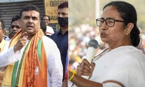 Suvendu Adhikari and Mamata Banerjee