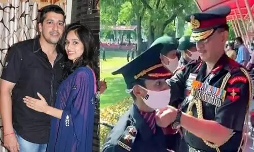 Pulwama martyr Major Dhoundiyal and wife Nikita Kaul