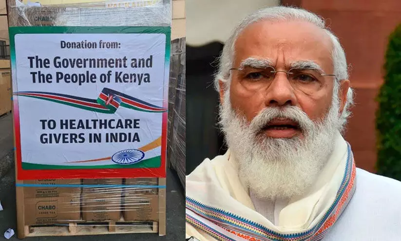ഇന്ത്യക്ക്​ കെനിയയുടെയും സഹായം; ലഭിച്ചത്​ 12 ടൺ ചായ, കാപ്പി, നിലക്കടല