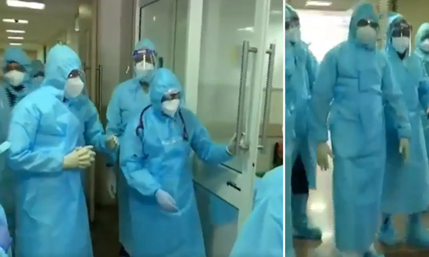 പി.പി.ഇ കിറ്റ്​ ധരിച്ച്​ മുഖ്യമന്ത്രി സ്​റ്റാലിൻ കോവിഡ്​ വാർഡി​ൽ