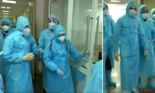 പി.പി.ഇ കിറ്റ്​ ധരിച്ച്​ മുഖ്യമന്ത്രി സ്​റ്റാലിൻ കോവിഡ്​ വാർഡി​ൽ