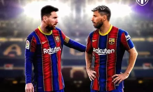 സിറ്റി വിട്ട അഗ്യൂറോ ബാഴ്​സലോണയിൽ; ഇനി മെസ്സിക്കൊപ്പം പന്തുതട്ടും