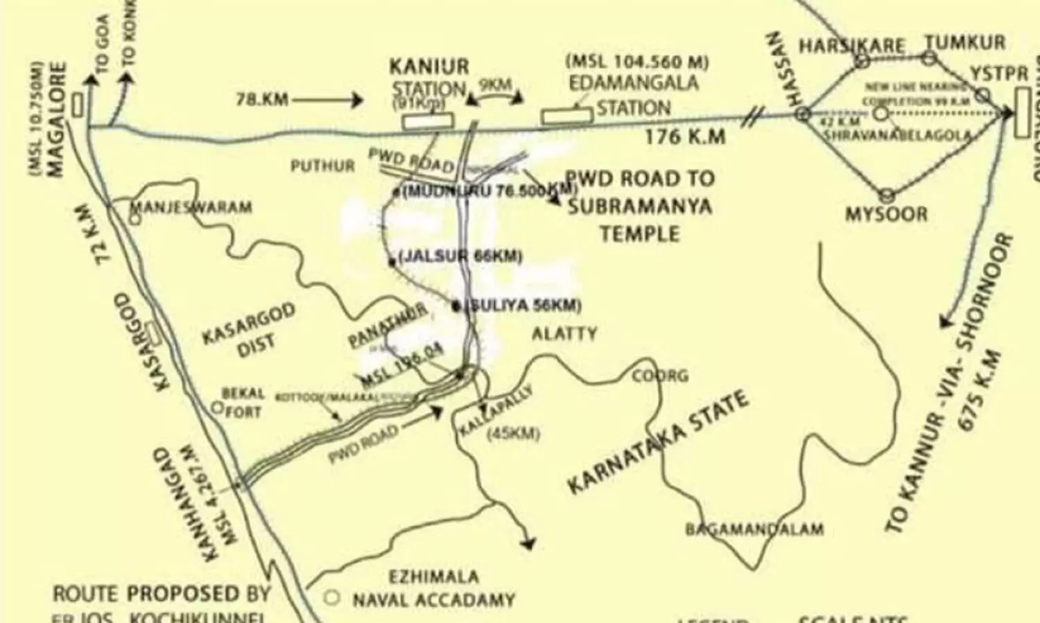 കാണിയൂർ പാതക്ക്​ സാധ്യത മങ്ങുന്നു