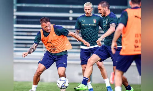 Italy team in training
