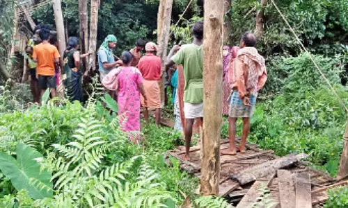 അറ്റകുറ്റപ്പണിക്കിടെ മരപ്പാലം തകർന്ന്​ മൂന്നുപേര്‍ക്ക് പരിക്ക്
