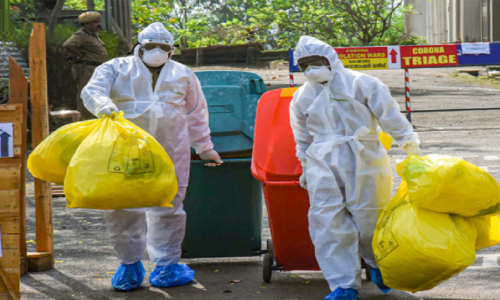 കോവിഡ്​ മണ്ണിനും പരിക്കേൽപ്പിക്കുന്നു;  ഒരു വർഷത്തിനുള്ളിൽ രാജ്യത്ത്​ ഉൽപ്പാദിപ്പിച്ചത്​​  45,308 ടൺ ബയോമെഡിക്കൽ മാലിന്യങ്ങൾ​