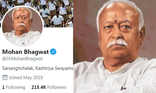 നീക്കം ചെയ്​ത്​ മണിക്കൂറുകൾക്കകം മോഹൻ ഭാഗവതി​െൻറ അക്കൗണ്ടിലെ ബ്ലൂ ടിക്ക്​ പുനഃസ്ഥാപിച്ച്​ ട്വിറ്റർ