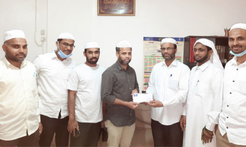 ​െഎ.​സി.​എ​ഫ് സി​റ്റി സെ​ൻ​ട്ര​ൽ ഓ​ക്സി​ജ​ൻ പ്ലാ​ൻ​റ് ഫ​ണ്ട് കൈ​മാ​റി