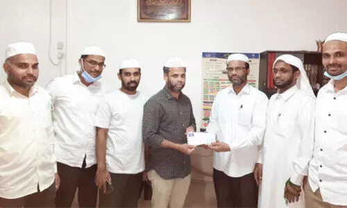 ​െഎ.​സി.​എ​ഫ് സി​റ്റി സെ​ൻ​ട്ര​ൽ ഓ​ക്സി​ജ​ൻ പ്ലാ​ൻ​റ് ഫ​ണ്ട് കൈ​മാ​റി