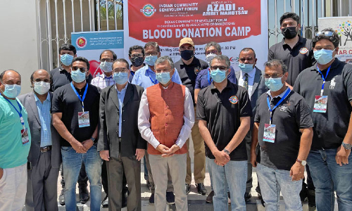 ആ​സാ​ദി കാ ​അ​മൃ​ത്​ മ​ഹോ​ത്സ​വ്​: ര​ക്ത​ദാ​ന ക്യാ​മ്പ് ന​ട​ത്തി