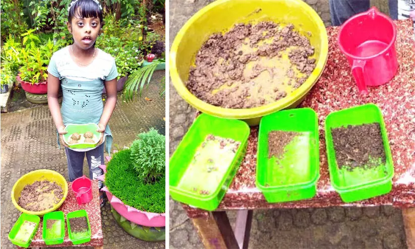 differently abled children with seed bombs