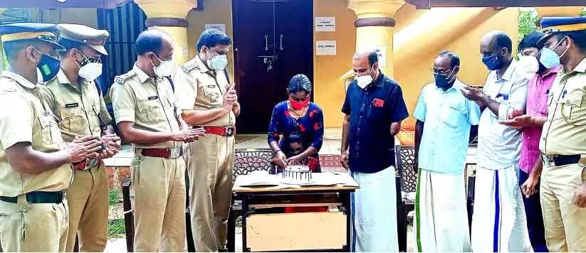Police celebrate Sreelakshmis birthday