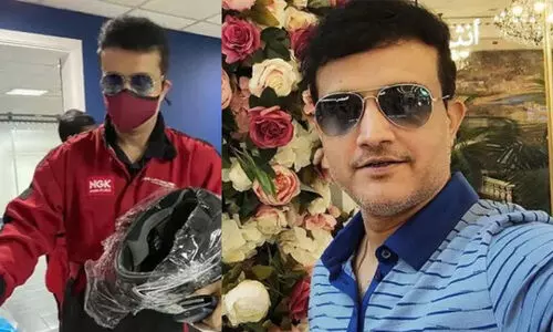 ദുബൈയിൽ വെച്ച്​ റേസിങ്​ കാറോടിച്ച്​​ ദാദ; വിമർശനമുയർന്നതോടെ ഇൻസ്റ്റാഗ്രാം പോസ്റ്റ്​ നീക്കം ചെയ്​തു