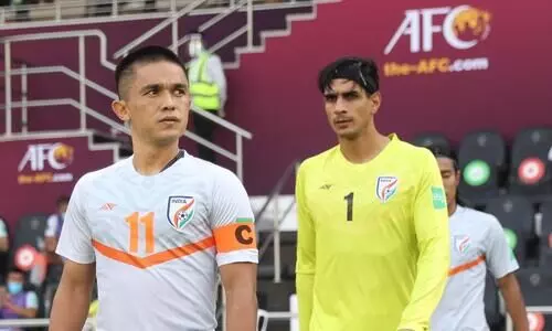 ഖത്തർ സാക്ഷി; സുനിൽ േഛത്രി​യുടെ ഇരട്ടഗോളിൽ ബംഗ്ലദേശിനെ മലർത്തിയടിച്ച്​ ഇന്ത്യ