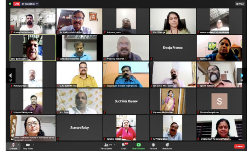 മ​ല​യാ​ളം മി​ഷ​ൻ പ്ര​വ​ർ​ത്ത​ക​രു​മാ​യി സാം​സ്​​കാ​രി​ക മ​ന്ത്രി കൂ​ടി​ക്കാ​ഴ്​​ച ന​ട​ത്തി