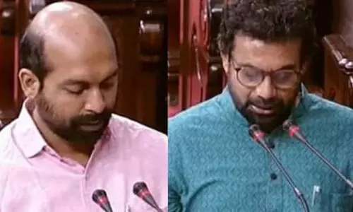 വി. ശിവദാസനും ജോൺ ബ്രിട്ടാസും രാജ്യസഭാംഗങ്ങളായി സത്യപ്രതിജ്ഞ ചെയ്തു