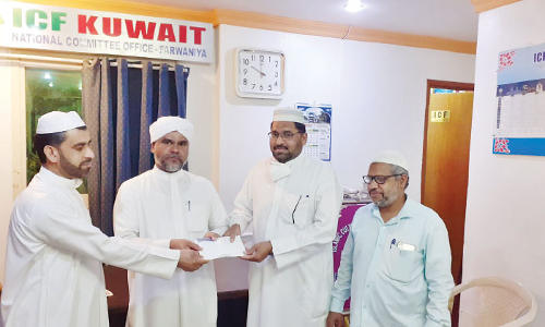 ഓ​ക്സി​ജ​ൻ പ്ലാ​ൻ​റ്​: ജ​ലീ​ബ് സെ​ൻ​ട്ര​ൽ വി​ഹി​തം കൈ​മാ​റി