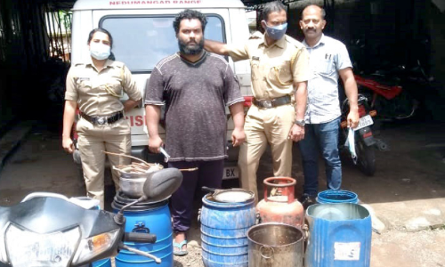 counterfeit liquor; accused caught