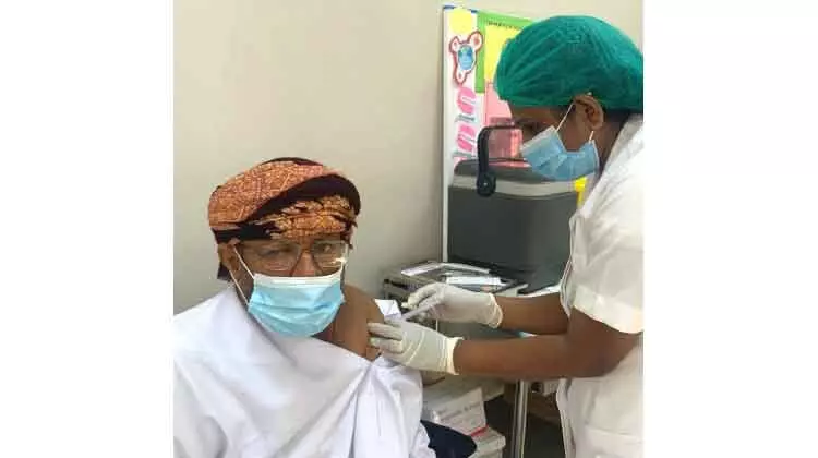 കു​ത്തി​വെ​പ്പെ​ടു​ത്ത​വ​ർ ജ​ന​സം​ഖ്യ​യു​ടെ 10 ശ​ത​മാ​നം പി​ന്നി​ട്ടു