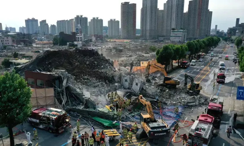 south korea building collapse