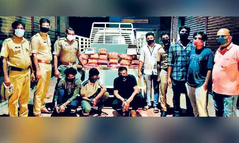 Three arrested with 40 kg cannabis in Arikot Three arrested with 40 kg cannabis in Arikot