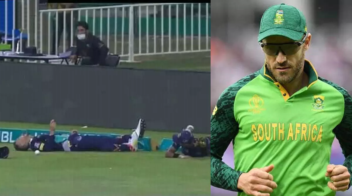 ക്രിക്കറ്റിലും സങ്കട ദിനം; പാക്​താരവുമായി കൂട്ടിയിടിച്ച്​ ഫാഫ്​ ഡു​െപ്ലസിസിന്​ തലക്ക്​ പരിക്ക്​, ആശു​പത്രിയിൽ പ്രവേശിപ്പിച്ചു VIDEO