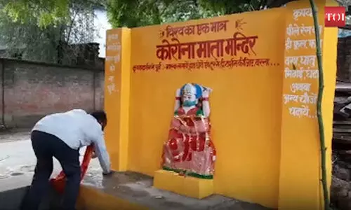 കൊറോണ മാതാ ക്ഷേത്രം തുറന്ന് യു.പി ഗ്രാമം; വൈറസ് ബാധിക്കാതിരിക്കാന്‍ പ്രാര്‍ത്ഥന