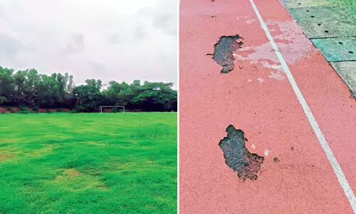 synthetic track damged