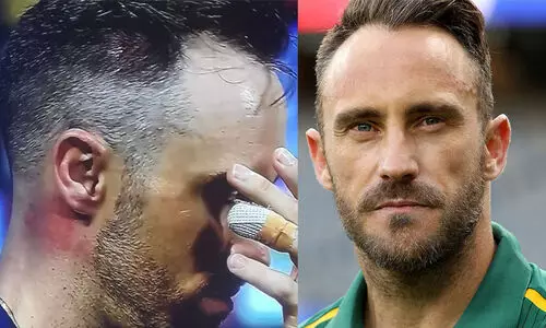 മത്സരത്തിനിടയിലെ കൂട്ടിയിടി; ഫാഫ്​ ഡു​െപ്ലസിക്ക്​ ഓർമക്കുറവ്​