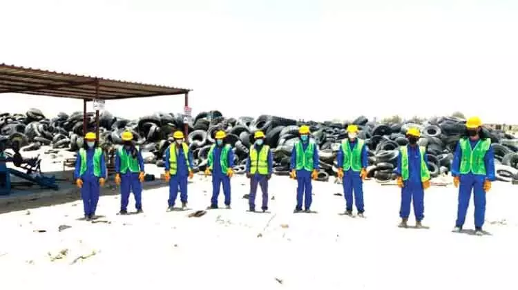 ടയറുകൾ പുനരുപയോഗിക്കാൻ​ തദ്‌വീർ പദ്ധതി