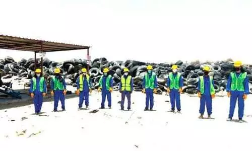 ടയറുകൾ പുനരുപയോഗിക്കാൻ​ തദ്‌വീർ പദ്ധതി