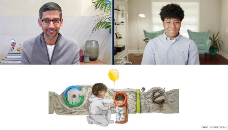 ഡൂഡിൽ മത്സര വിജയിയായ വിദ്യാർഥിക്ക് സുന്ദർ പിച്ചൈയുടെ സർപ്രൈസ് കോൾ; കൂടെ വലിയ സമ്മാനങ്ങളും ഡൂഡിൽ മത്സര വിജയിയായ വിദ്യാർഥിക്ക് സുന്ദർ പിച്ചൈയുടെ സർപ്രൈസ് കോൾ; കൂടെ വലിയ സമ്മാനങ്ങളും