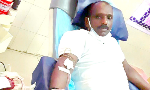 prakash chunakkara blood donation