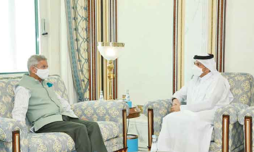 ഇന്ത്യ–ഖത്തർ ബന്ധം ശക്​തമാക്കി  വിദേശകാര്യമന്ത്രിമാരുടെ ചർച്ച