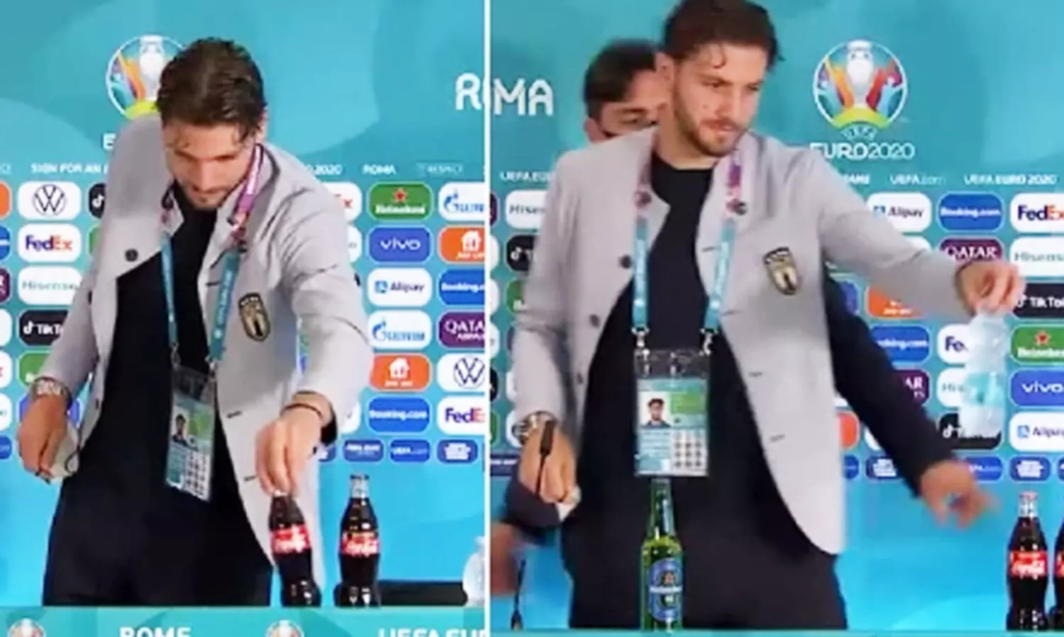 കൊക്കക്കോളയുടെ കഷ്​ടകാലം തുടരുന്നു; മാറ്റിവെച്ച്​ ഇറ്റലിയുടെ സൂപ്പർ താരവും, വിഡിയോ കാണാം VIDEO