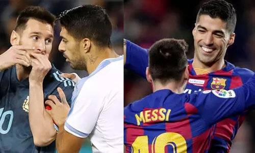 മൈതാനത്ത് ഒരു സൗഹൃദവുമുണ്ടാകില്ല; മെസ്സിക്കും അർജന്റീനക്കും മുന്നറിയിപ്പ് നൽകി സുവാരസ് മൈതാനത്ത് ഒരു സൗഹൃദവുമുണ്ടാകില്ല; മെസ്സിക്കും അർജന്റീനക്കും മുന്നറിയിപ്പ് നൽകി സുവാരസ്