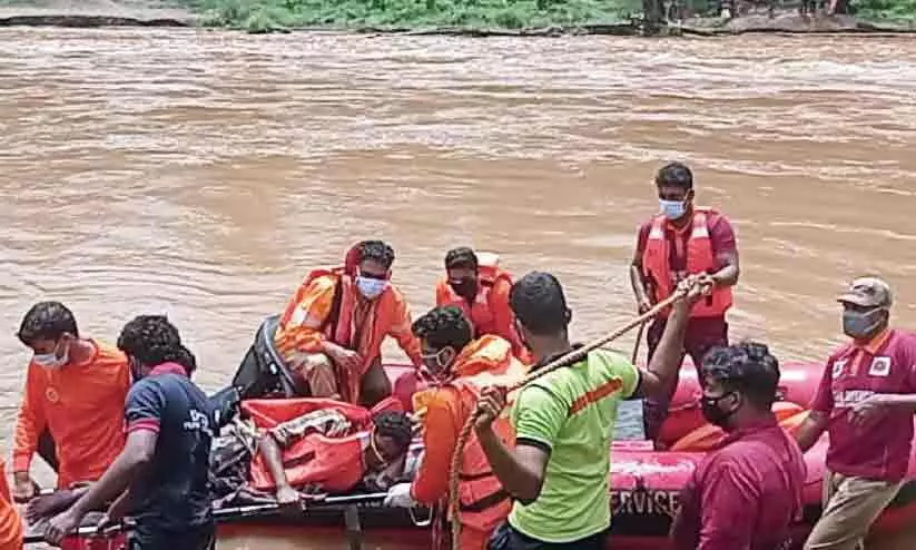 Fire brigade rescues tribal youth trapped river