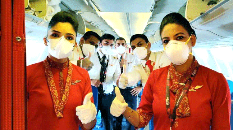 പൂർണമായും വാക്​സിനെടുത്ത ജീവനക്കാരുമായി എയർ ഇന്ത്യ വിമാനം ദുബൈയിൽ