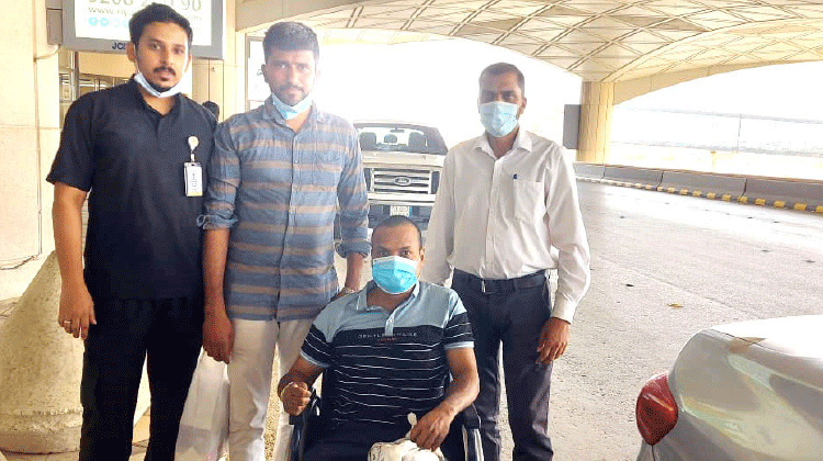 പ​ക്ഷാ​ഘാ​തം ത​ള​ർ​ത്തി​യ മ​ഹാ​രാ​ഷ്​​ട്ര സ്വ​ദേ​ശി നാ​ട​ണ​ഞ്ഞു