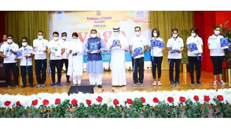 ഇ​ന്ത്യ​ൻ എം​ബ​സി യോ​ഗ ദി​നാ​ച​ര​ണം സം​ഘ​ടി​പ്പി​ച്ചു