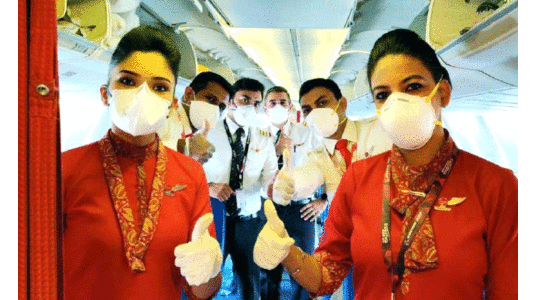 പൂർണമായും വാക്​സിനെടുത്ത ജീവനക്കാരുമായി എയർ ഇന്ത്യ വിമാനം ദുബൈയിൽ