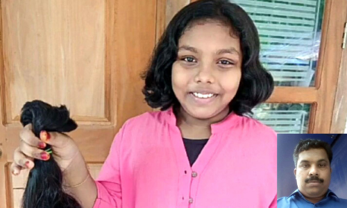 അർബുദ രോഗികൾക്ക്​ മുടി നൽകി മകൾ; ആ പുണ്യത്തിന്​ പാ​ട്ടെഴുതി പിതാവ്