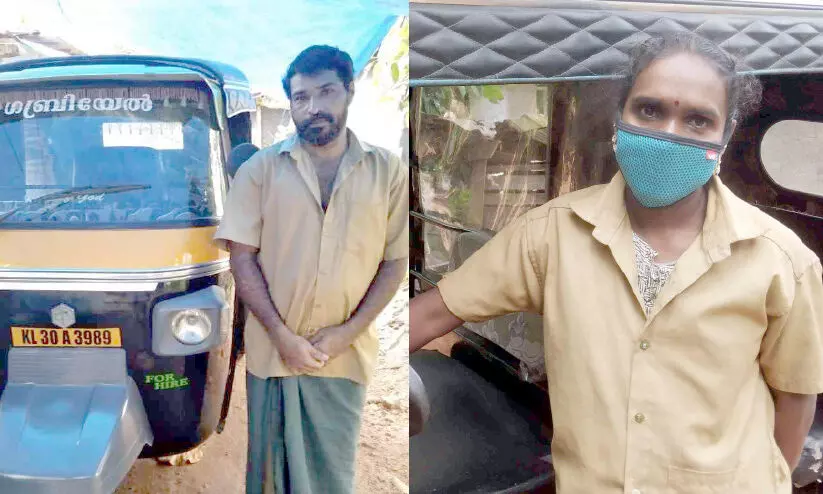 auto drivers moncy and jalaja