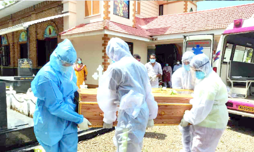 covid victim deadbody-ksu workers