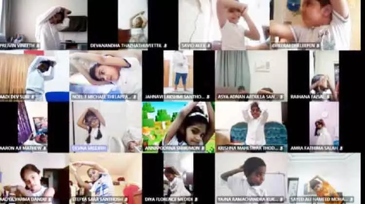 ഇന്ത്യൻ സ്‌കൂൾ റിഫ കാമ്പസ് വിദ്യാർഥികൾ യോഗ ദിനം ആഘോഷിച്ചു