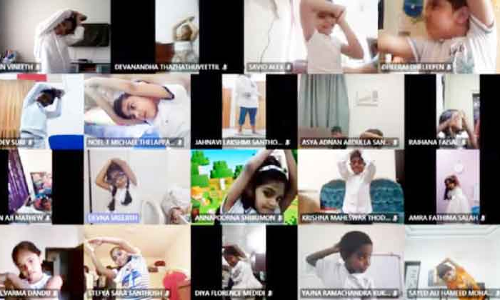 ഇന്ത്യൻ സ്‌കൂൾ റിഫ കാമ്പസ് വിദ്യാർഥികൾ യോഗ ദിനം ആഘോഷിച്ചു