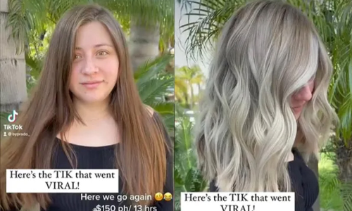 hair cut and colouring